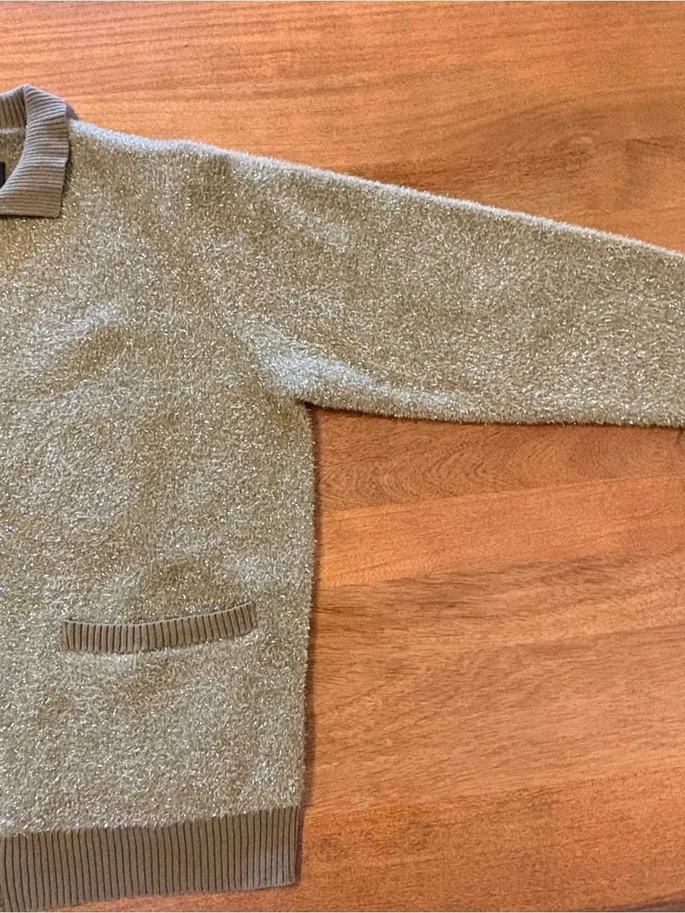Men's Olive Green and silver Textured Button-Up Sweater Cardigan NWOT